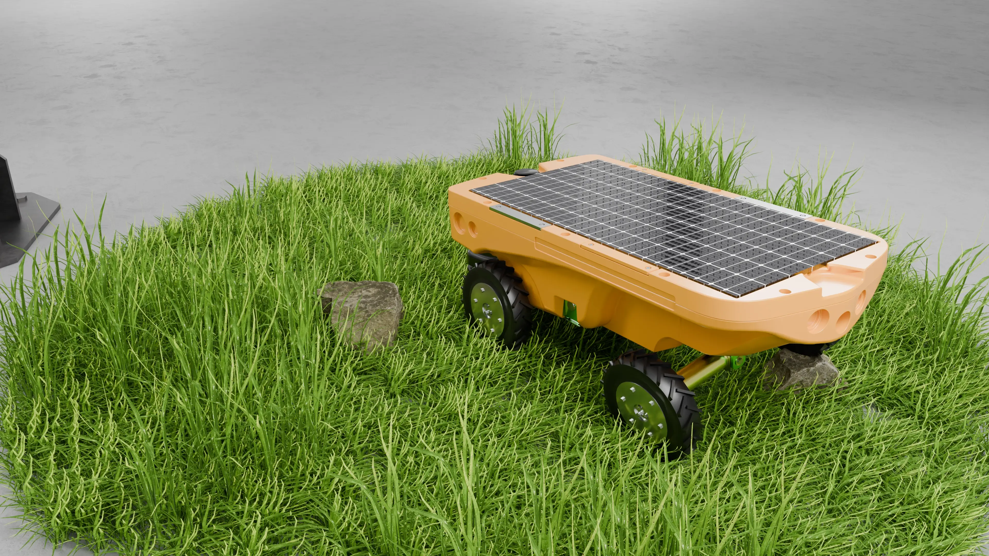 Représentation 3D Robot Tondeur, Vitirovers