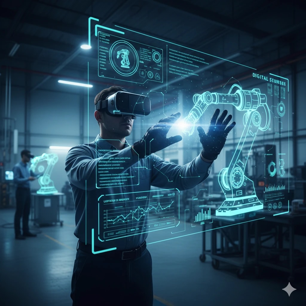 Cover Maintenance industrielle 4.0 : comment la simulation 3D, l’AR et la VR transforment l’industrie.